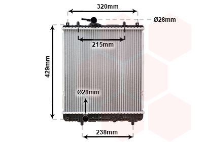 VAN WEZEL radiatorius, variklio aušinimas 37002382